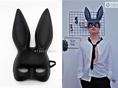 Mặt nạ tai thỏ dài Bunny hóa trang sexy HLW-MN-57